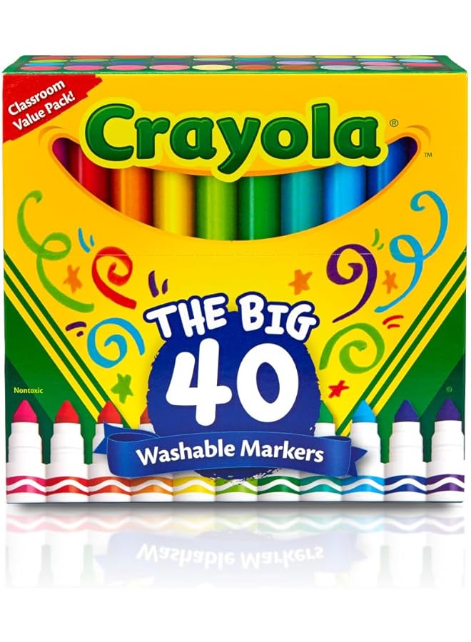 Crayola 40 Ct. Ultra Clean Washable Assorted Broad Line - Image 2