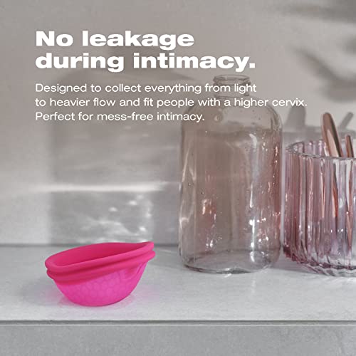 Intimina كوب زيجى 2 من إنتيمينا - قرص حيض قابل لإعادة الاستخدام رقيق للغاية، كوب حيض بتصميم مسطح، حلقة أكواب الحيض، منتجات الدورة الشهرية (الحجم ب) - Image 2