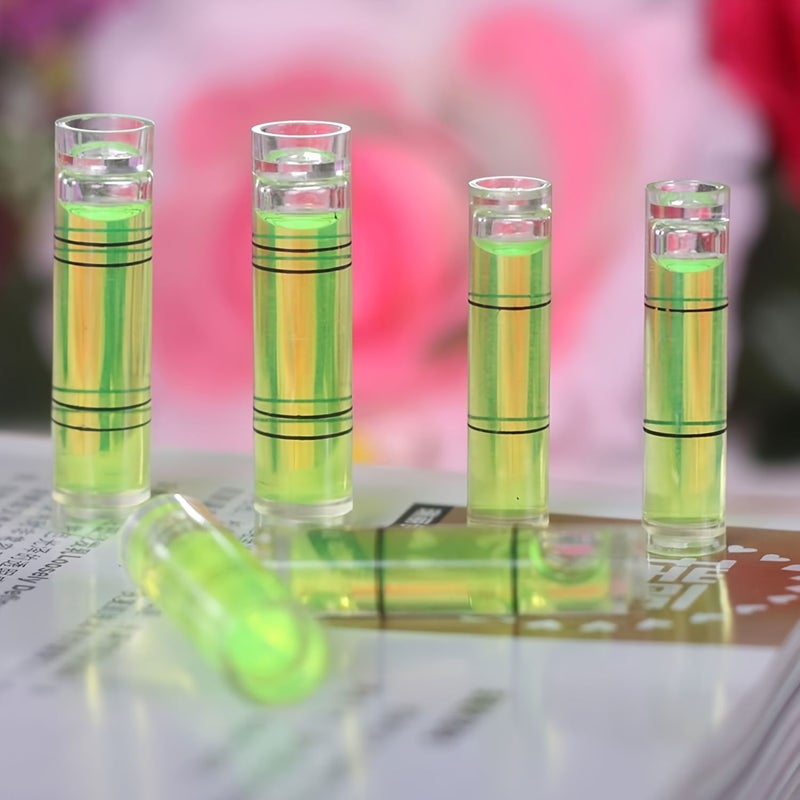 8 Piece Bubble Level Set Mini Round Target Eye Leveling Measurement Tool With 2 Round Cakes 3 Cylinders 3 Cuboids - Image 4