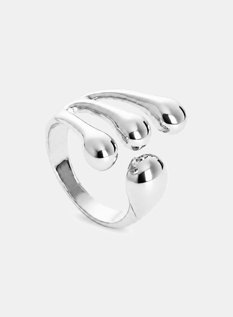 Akher el Ankoud Women'S Ring With Adjustable Lines And A Multi-Layered "Dewdrop" Design. - Image 1