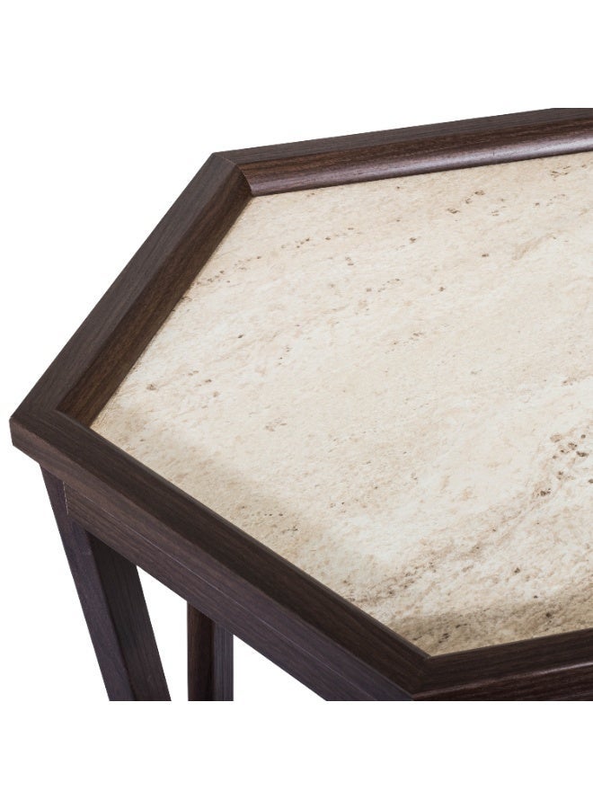 evistar High Quality Turkish Wood Ribbed Side Table For Living room, Outdoor, Bedroom - Image 5