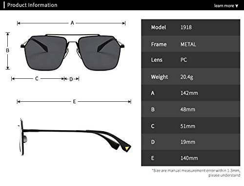 Visions India Official War Teaser Hrithik Roshan Black Square Sunglasses Unisex Men Women (Gray-Green) - Image 5