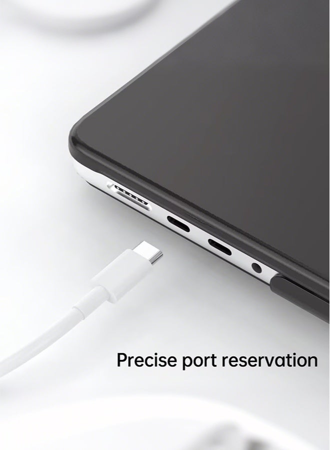 قيليرا غطاء صلب أسود مطفي نصف شفاف لماك بوك إير 13.6 بوصة (متوافق مع الموديلات A2681 / A3113 / A3240، شرائح M2 / M3 إصدار 2022–2024) – مع دعامة قابلة للطي مخفية، حماية من الخدوش - Image 4