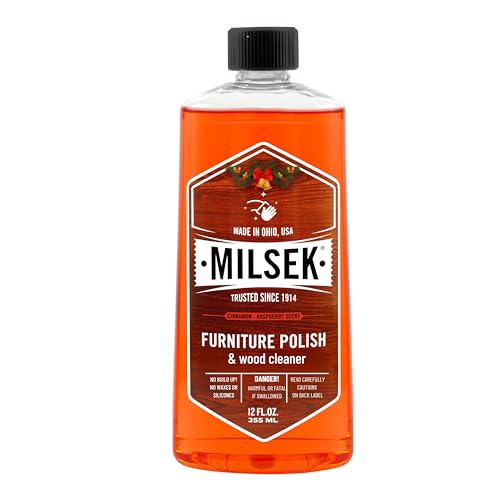 Milsek Furniture Polish and Wood Cleaner with Cinnamon Raspberry Scent - for Home and Household from Hardwood Floors to Kitchen Cabinets - 12 Fl Oz (Pack of 1) - Image 1