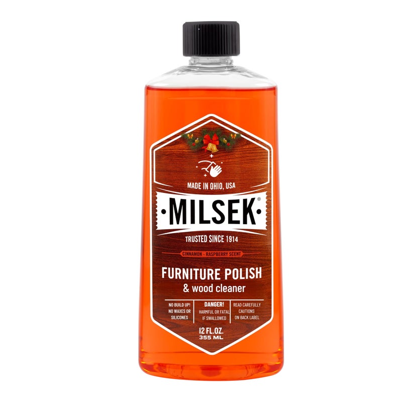 Milsek Furniture Polish and Wood Cleaner with Cinnamon Raspberry Scent - for Home and Household from Hardwood Floors to Kitchen Cabinets - 12 Fl Oz (Pack of 1) - Image 2