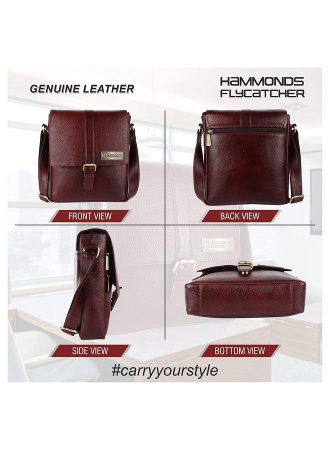 HAMMONDS FLYCATCHER حقيبة كتف جلدية أصلية من هاموندز فلاي كاتشر للرجال، حقيبة جانبية أنيقة وواسعة للرجال، حقيبة عبر الجسم للاستخدام اليومي للرجال، السفر، حزام قابل للتعديل، ضمان لمدة سنة - Image 2