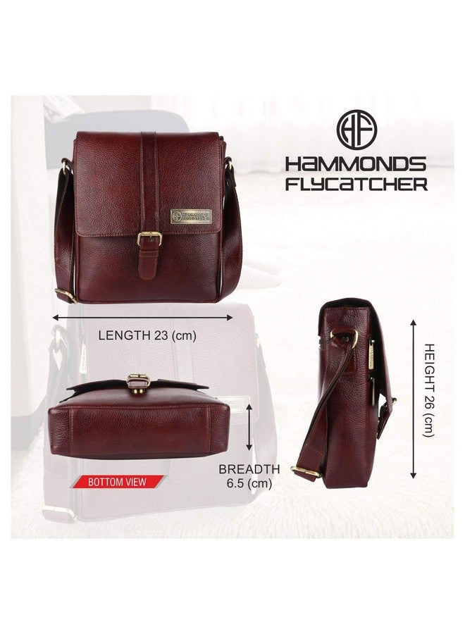 HAMMONDS FLYCATCHER حقيبة كتف جلدية أصلية من هاموندز فلاي كاتشر للرجال، حقيبة جانبية أنيقة وواسعة للرجال، حقيبة عبر الجسم للاستخدام اليومي للرجال، السفر، حزام قابل للتعديل، ضمان لمدة سنة - Image 3