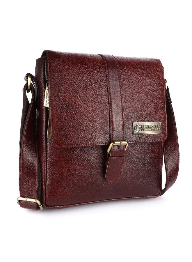 HAMMONDS FLYCATCHER حقيبة كتف جلدية أصلية من هاموندز فلاي كاتشر للرجال، حقيبة جانبية أنيقة وواسعة للرجال، حقيبة عبر الجسم للاستخدام اليومي للرجال، السفر، حزام قابل للتعديل، ضمان لمدة سنة - Image 1