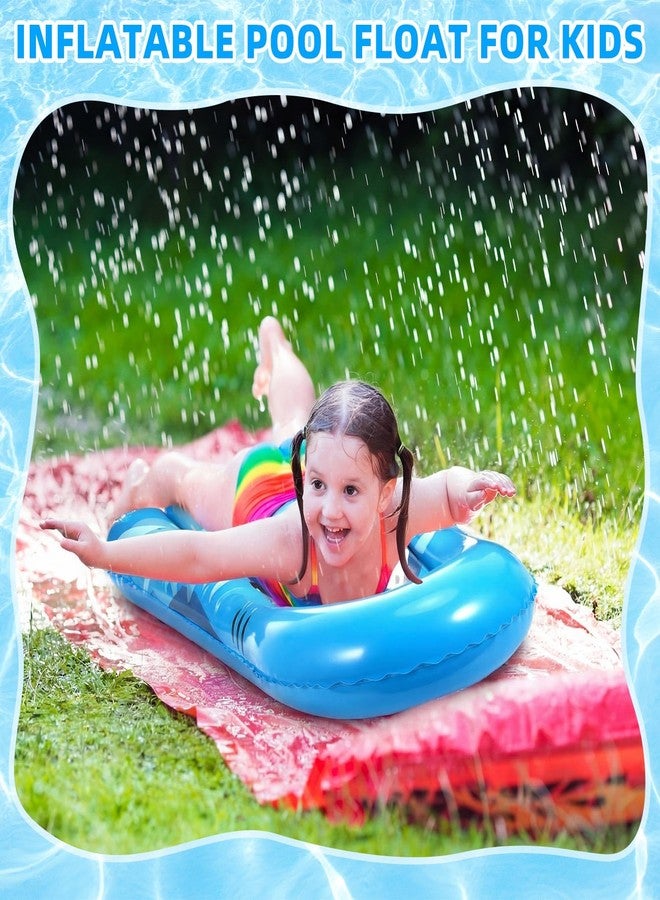 Blueweenly 8 Pcs Shark Inflatable Bodyboards for Water Slides, Shark Inflatable Surfboard 21.2 x 15 Inch Portable Surf Boards for Kids Body Boards Garden Lawn Water Slide Accessories(Mixed Colors) - Image 2