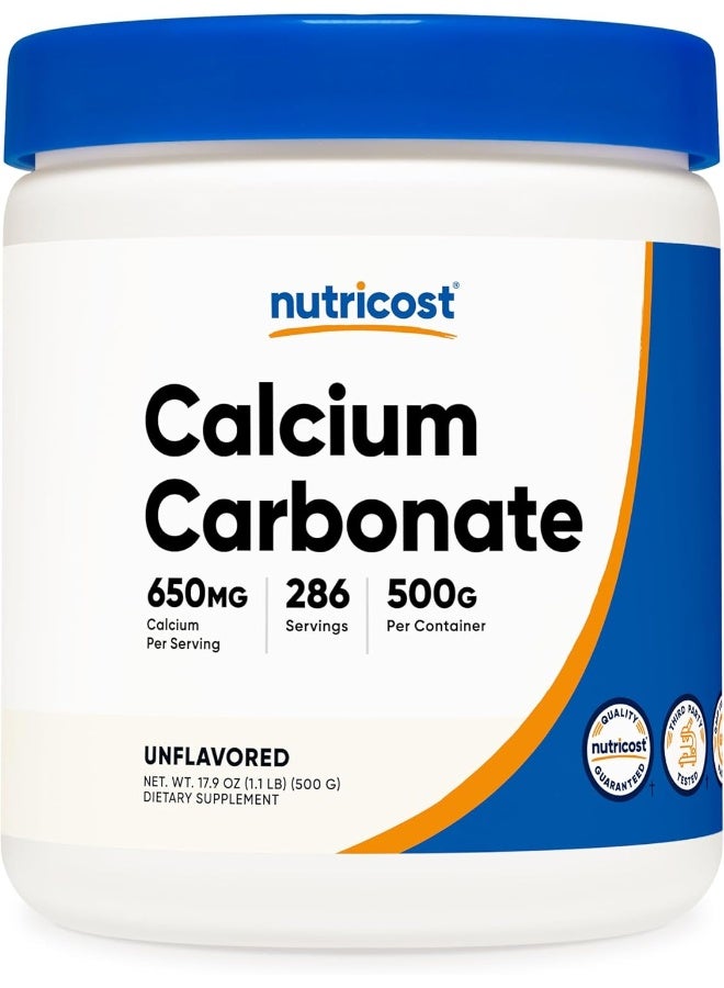 Nutricost Calcium Carbonate Powder 500 Grams - Image 1