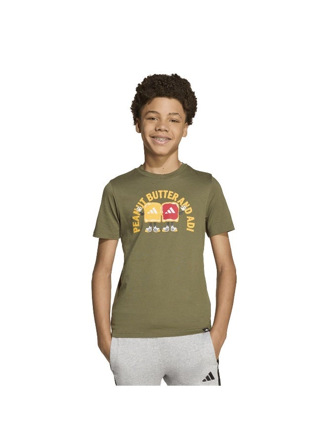 Adidas J Food T Green Graphic Tee (Short Sleeve) T-Shirts For Kids - Image 2