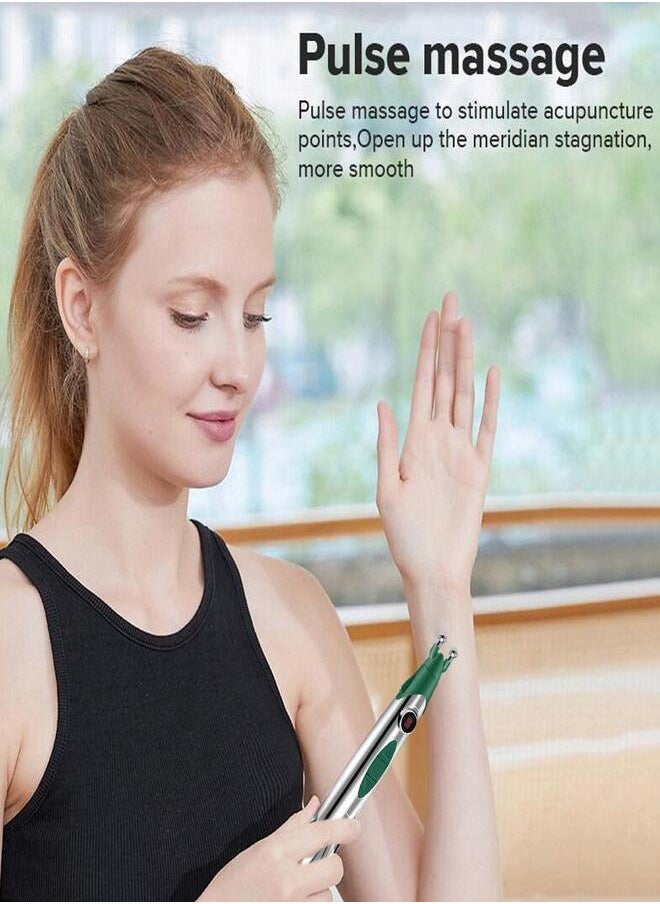 Generic - Electronic Massager Pen Meridian Acupuncture Pointer For Body Pain Palm Acupressure Health & Acupressure Point For Pain Relief Stimulation Pen Electrical Pulse Therapy Massager Pen - Image 1