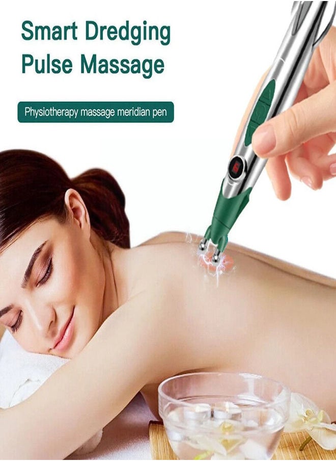 Generic - Electronic Massager Pen Meridian Acupuncture Pointer For Body Pain Palm Acupressure Health & Acupressure Point For Pain Relief Stimulation Pen Electrical Pulse Therapy Massager Pen - Image 1