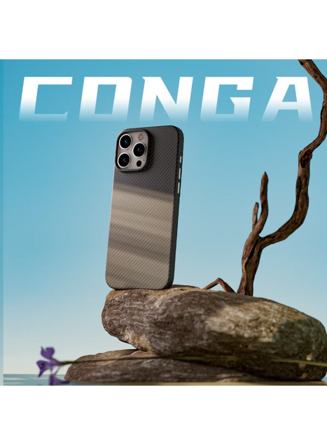 Conga Iphone 16 Pro Max Case, Kevlar Aramid Fiber Protective Cover, Full Protection, Ultra-thin, Shockproof, Slim Fire