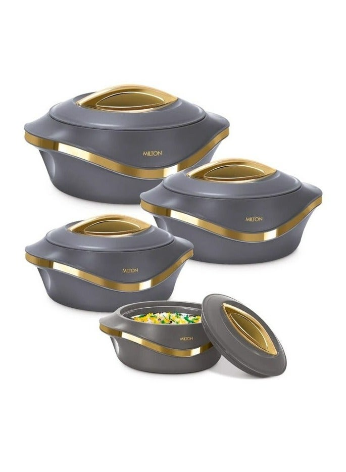 ميلتون حافظات طعام 4 قطع بلاستيك واستانلس ستيل - Image 1