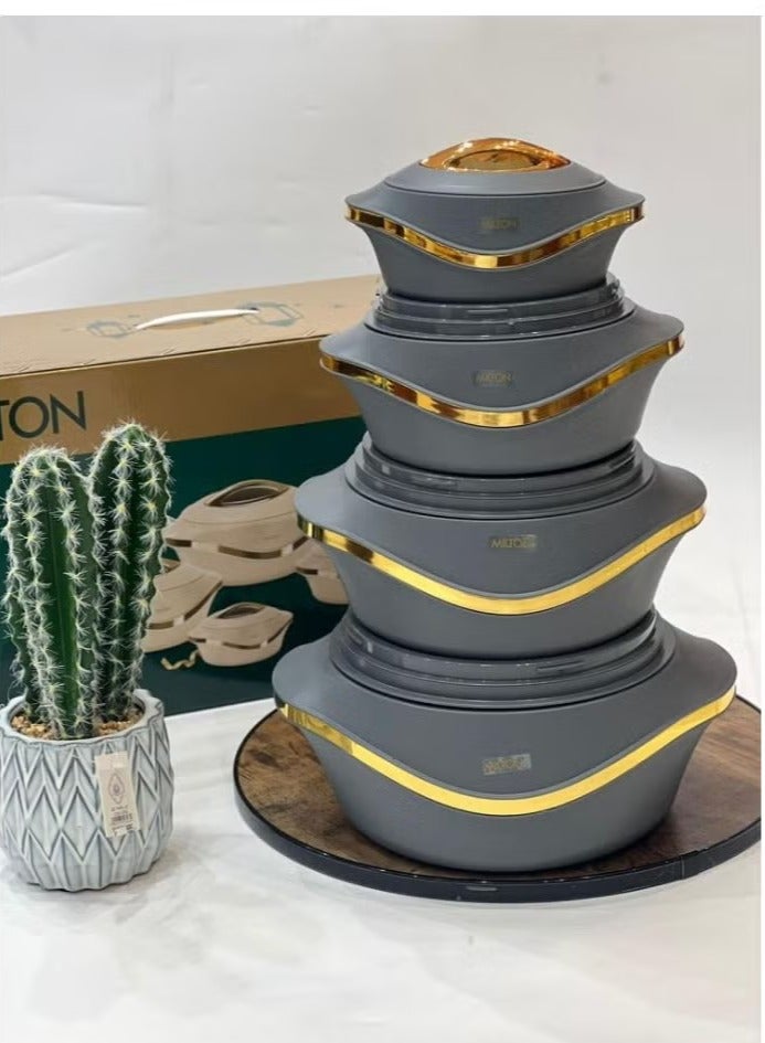 ميلتون حافظات طعام 4 قطع بلاستيك واستانلس ستيل - Image 2