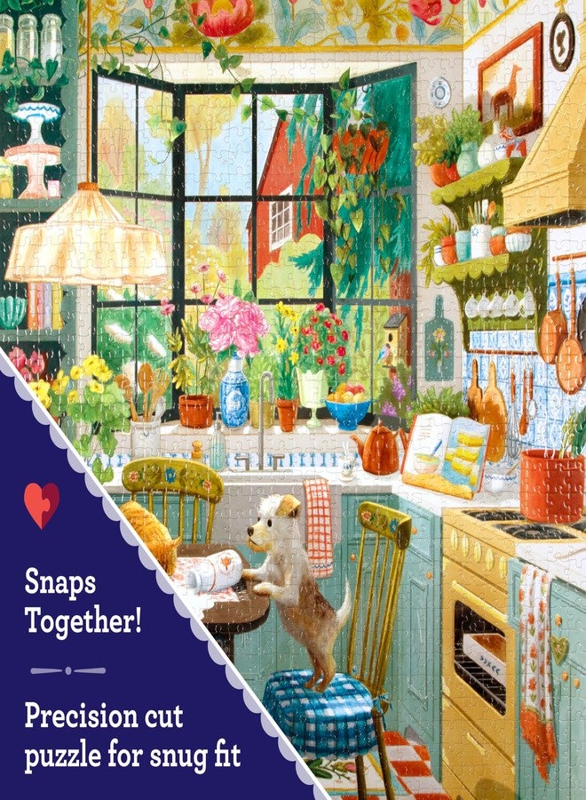 إيبو أحجية إيبو المكونة من 1000 قطعة - أحجية مطبخ الربيع للكبار، مربعة الشكل 23 بوصة × 23 بوصة، مصنوعة من ورق مقوى معاد تدويره وحبر نباتي. - Image 4