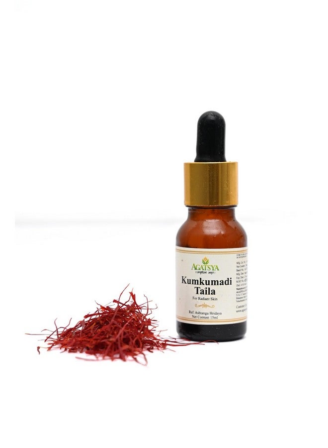 AGATSYA Kumkumadi Oil | Agatsya Kumkumadi Taila 15ml | Ayurvedic Face oil with Pure Saffron | No added Preservative & Color| 100% Natural - Image 3