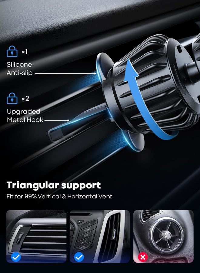 Lamicall Fits Mag Safe Car Mount - [20 Super Magnets] Magnetic Car Phone Mount, Air Vent Phone Holder Car, Mag Safe Cell Phone Holder Clip for iPhone 15/14/13/12 Seires - Image 5