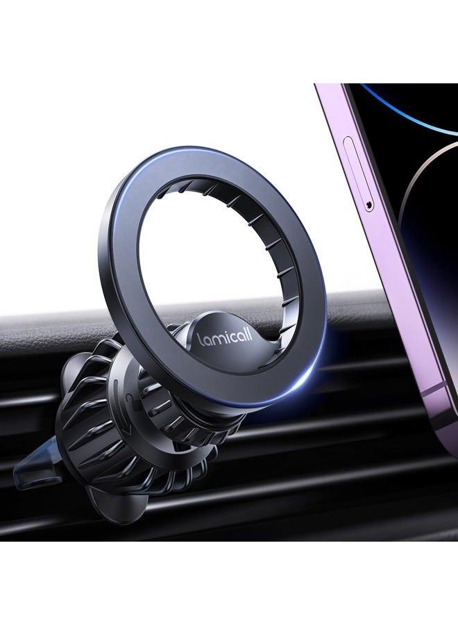Lamicall Fits Mag Safe Car Mount - [20 Super Magnets] Magnetic Car Phone Mount, Air Vent Phone Holder Car, Mag Safe Cell Phone Holder Clip for iPhone 15/14/13/12 Seires - Image 1