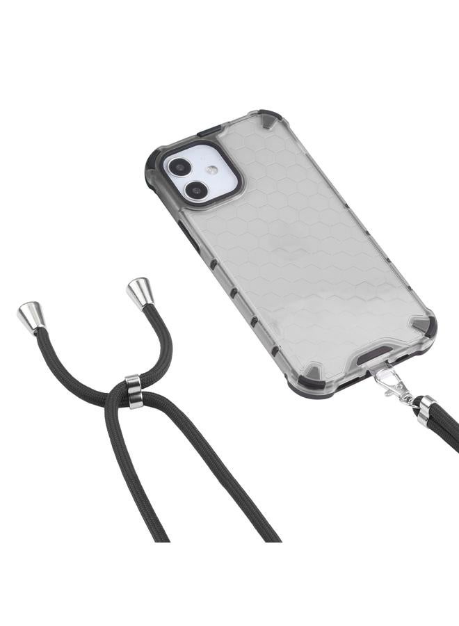 زبون جراب لهاتف iPhone 12 mini مقاوم للصدمات مصنوع من مادة PC + TPU مع حبل للرقبة - Image 3