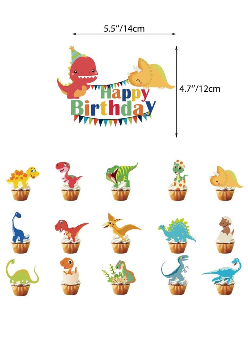 DUNISO مجموعة زينة عيد ميلاد بموضوع الديناصورات بالونات لافتات لوازم عيد ميلاد سعيد بالونات لتزيين الحفلات، مناسبة لحفلات استقبال المواليد وزينة عيد ميلاد الأولاد - Image 4