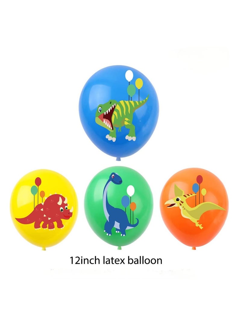 DUNISO مجموعة زينة عيد ميلاد بموضوع الديناصورات بالونات لافتات لوازم عيد ميلاد سعيد بالونات لتزيين الحفلات، مناسبة لحفلات استقبال المواليد وزينة عيد ميلاد الأولاد - Image 5