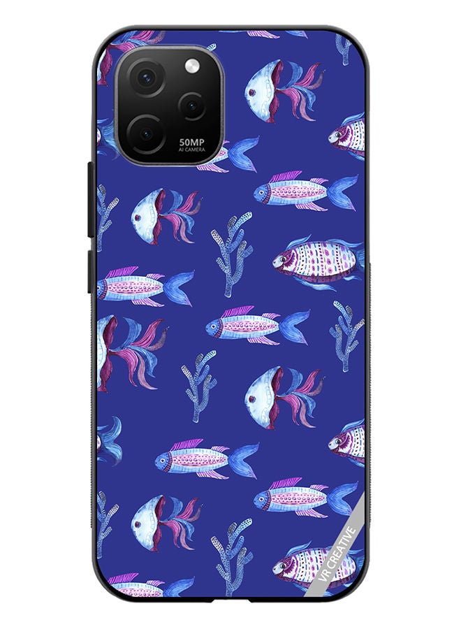 VR CREATIVE Protective Case Cover For Huawei Nova Y61 Fish And Octopus Design Multicolour - Image 1
