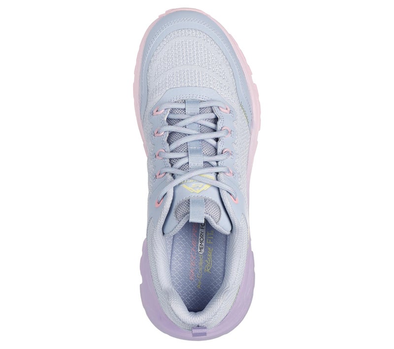 Skechers Womens D'LUX Journey Grey Multi Casual Sneakers, 3 UK (6 US) - Image 2