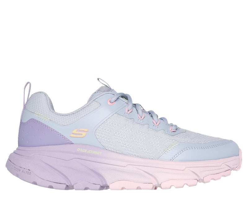 Skechers Womens D'LUX Journey Grey Multi Casual Sneakers, 3 UK (6 US) - Image 5