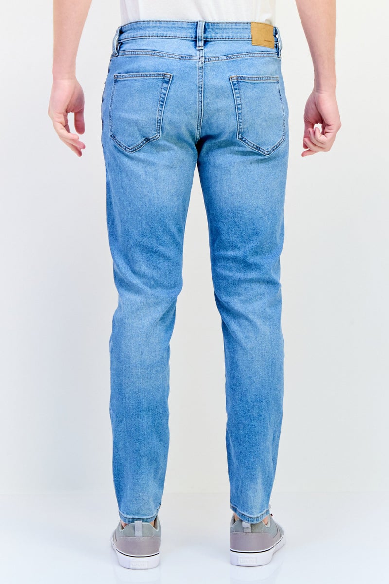 Celio Men Slim Fit Wash Stretchable Denim Jeans, Blue - Image 3