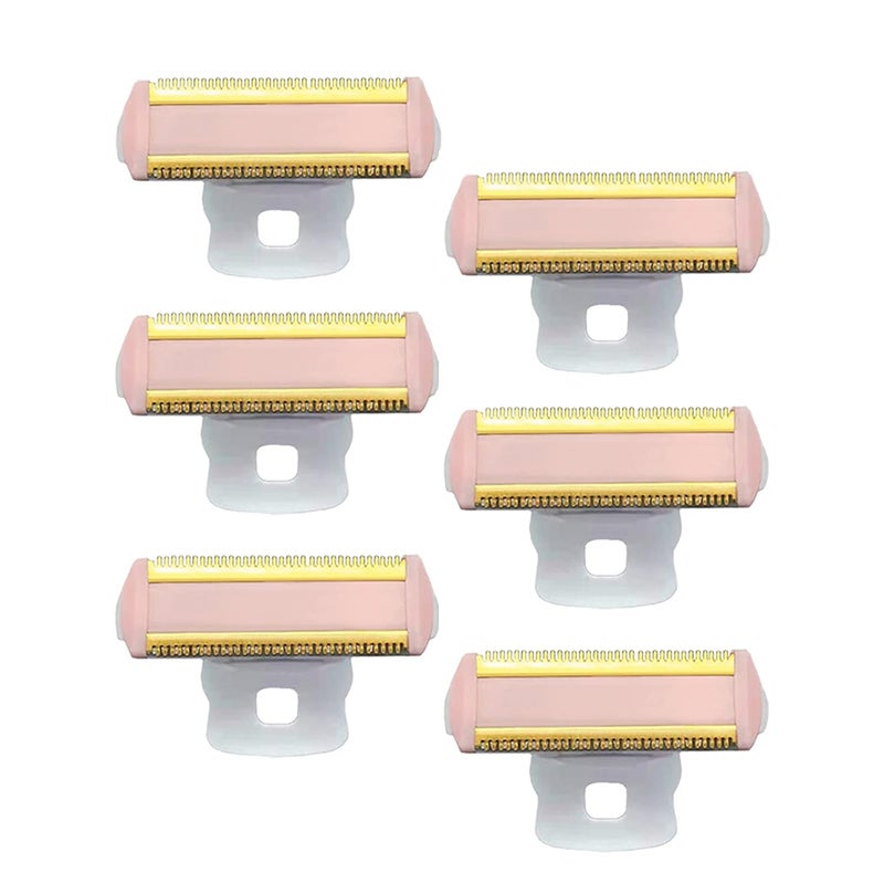 6PCS Women Shaver Replacement Heads for Finishing Touch Flawless Body Rechargeable Ladies Shaver Hair Remover Heads Pack of 6