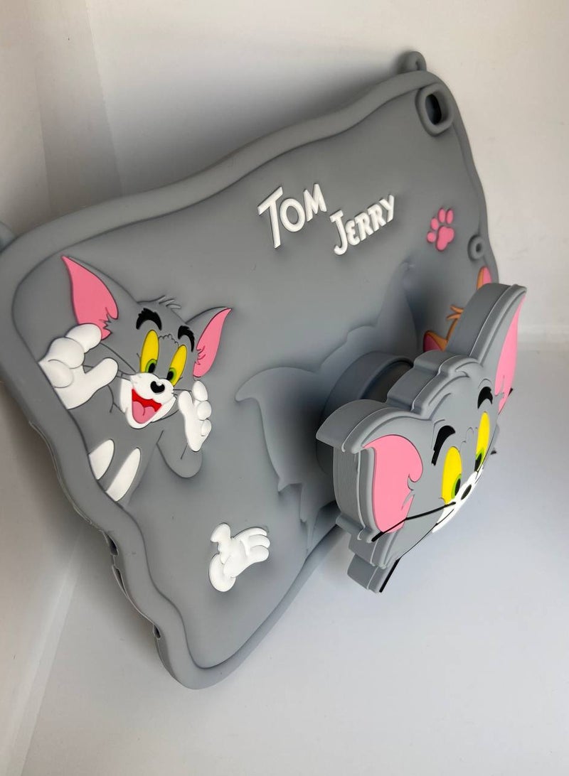 Cartoon 3D Silicon Handle Stand Cover For iPad 9th/8th/7th Generation (2022/2021/2020/2019 Model, 10.2 inch) - Image 2