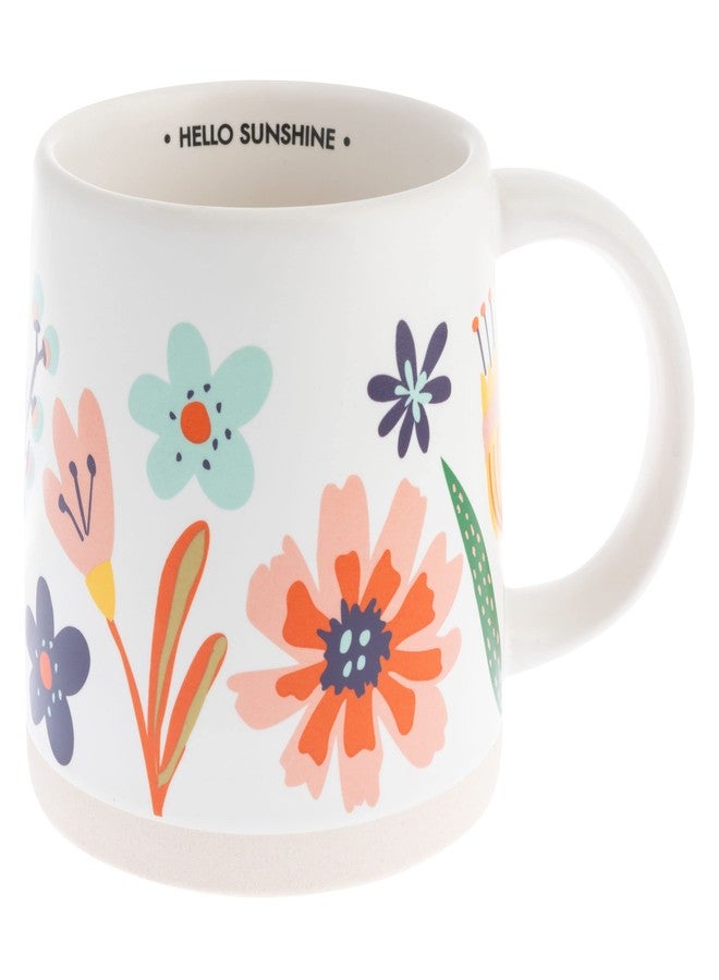 Karma, 14 oz Shelly Mug - Cute Coffee and Tea Mug - Ceramic Coffee Mugs for Women and Men, Hello Sunshine - Image 1