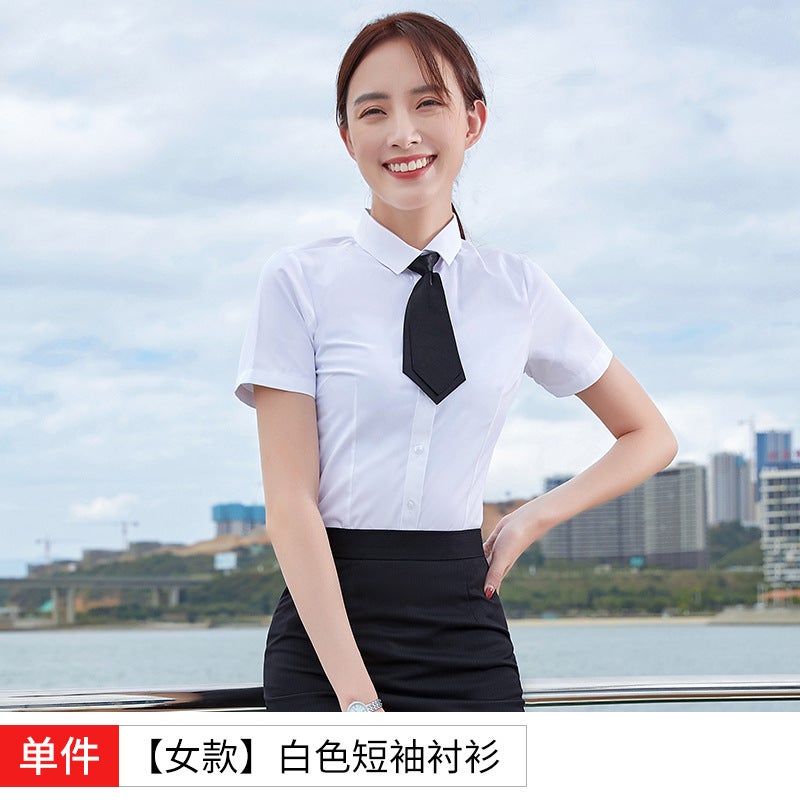 [Large ] Office Clerk Work Clothes Shirt Men'S And Women'S Dress Sales Short Sleeve Shirt Ol Business Wear - Image 1