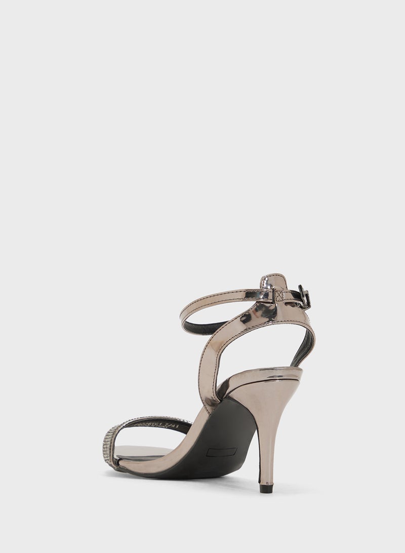 Ginger Metallic Mid Heel Sandal  - Image 3