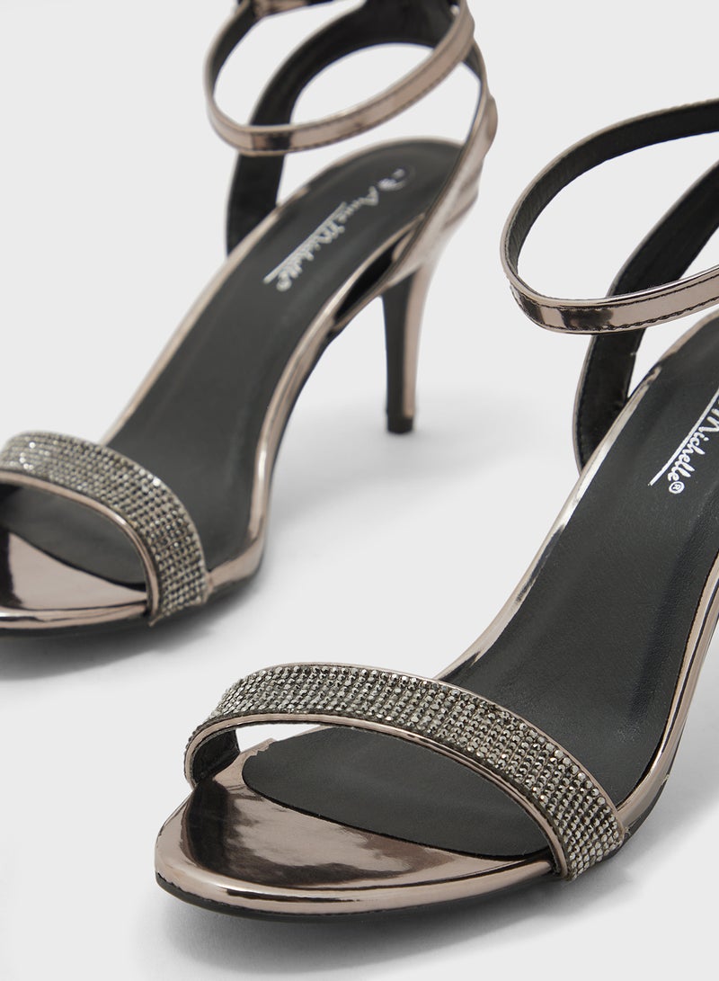 Ginger Metallic Mid Heel Sandal  - Image 4
