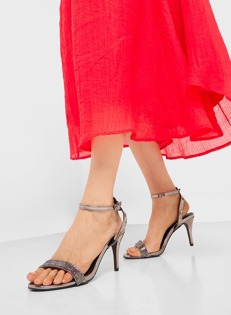 Ginger Metallic Mid Heel Sandal  - Image 5