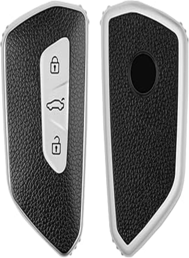 kwmobile Key Cover Compatible with VW Golf 8 - Silver/Black