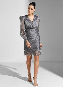True Decadence Crinkle Organza Ruched Dress  - Image 4
