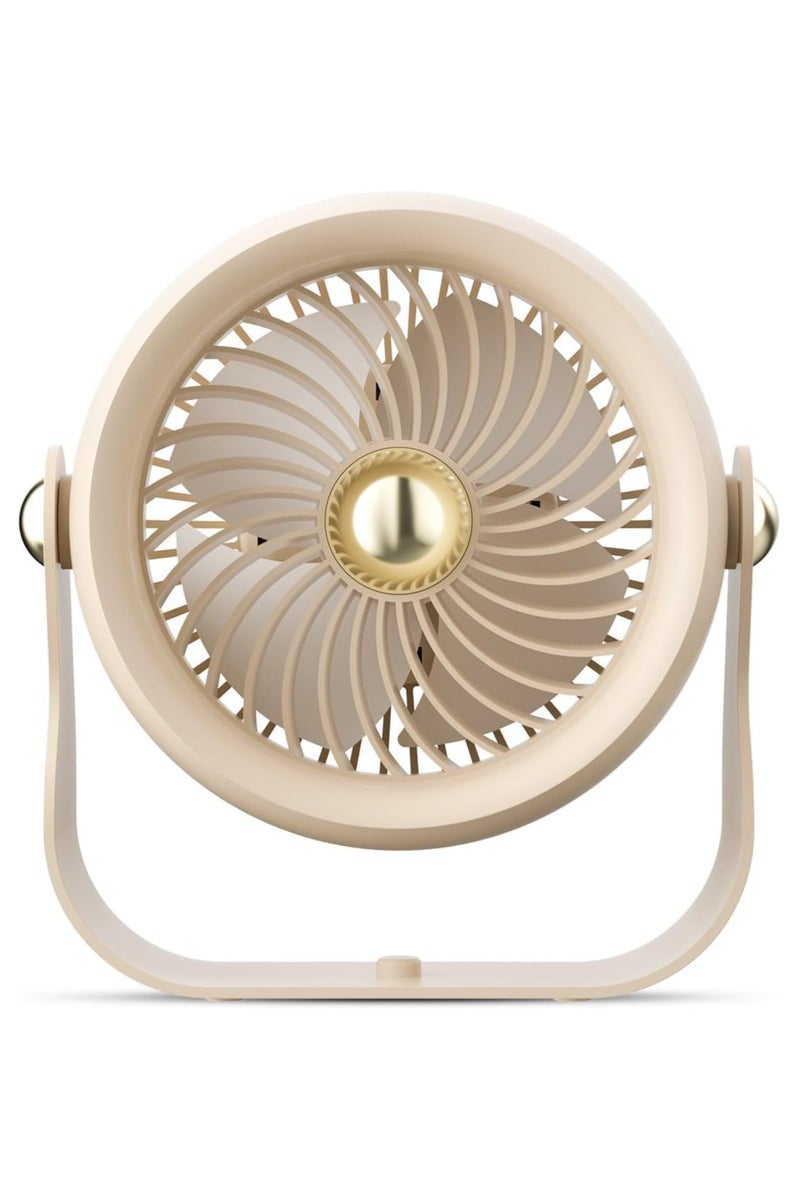 Beauenty Desk Fan, 6 Inch Quiet Air Circulator Fan, 4 Speeds with Strong Airflow, 270° Rotate Portable Fan For Bedroom Home Office Desktop Travel - Image 2