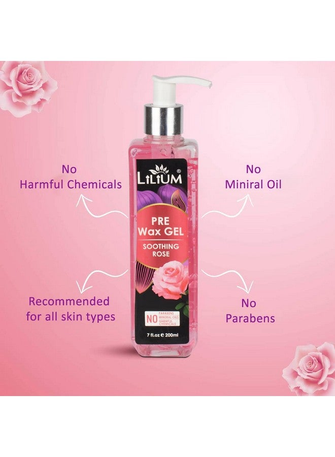 Lilium Pre Wax Gel Soothing Rose, 200ml, For Soft And Nourishing The Skin, No Parabens, No Mineral Oils, No Harmful Chemicals. - Image 4