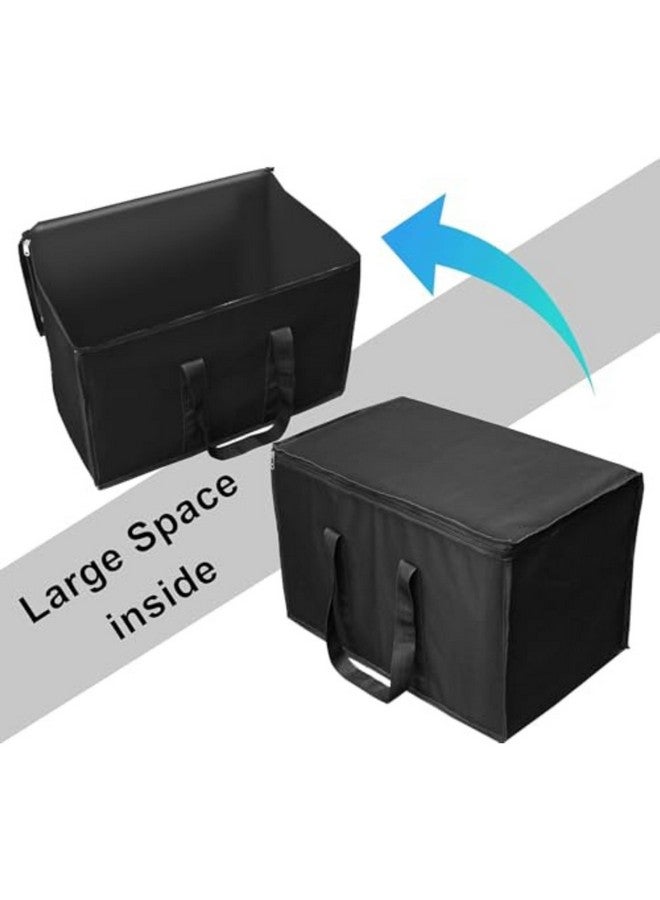 TULMAN 2-Pack 68L Nylon Clothes Storage Bag with Zipper Closure & Strong Handle - Compact Organizer for Clothes, Toys & Blankets (55 x 34 x 36 cm, Black) - Image 5