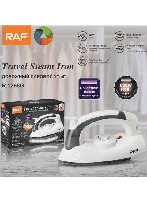 Enterprise Travel Iron Portable Powerful Variable Temperature Mini Electrical Steam Iron with Foldable Handle, Compact & Lightweight