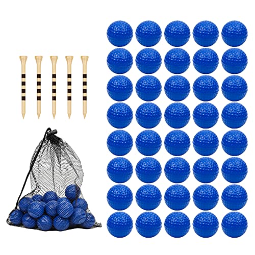 Bac-kitchen 40 Pack Foam Golf Practice Balls - Realistic Feel and Limited Flight Training Balls for Indoor or Outdoor (40 Blue) - Image 1