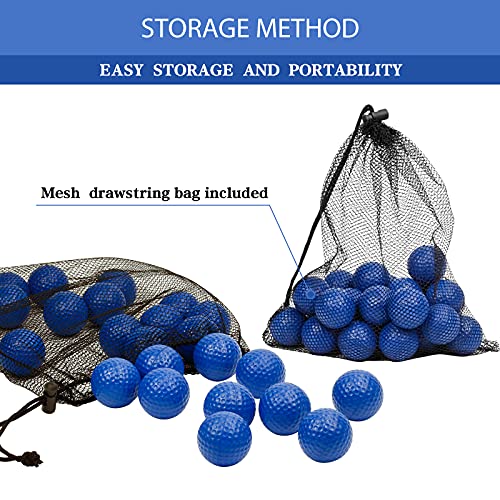 Bac-kitchen 40 Pack Foam Golf Practice Balls - Realistic Feel and Limited Flight Training Balls for Indoor or Outdoor (40 Blue) - Image 4