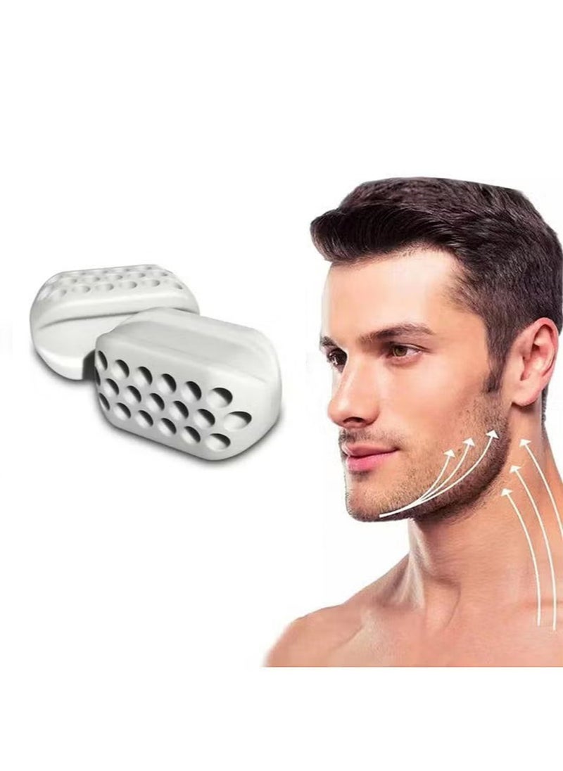 Generic - Jawline Exerciser for Men Women,2 Pcs Sports Jaw Exerciser Silicone Jaw Trainer Face Exerciser Jaw Toner Mewing Jaw Chisel Exerciser ,Sharp Chin Line, Jaw Exerciser for Intermediate and Advanced Users - Image 1