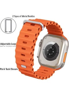 Generic Smart Watch T8000 Ultra 3 - Orange | Advanced Features & Sporty Design  - Image 3