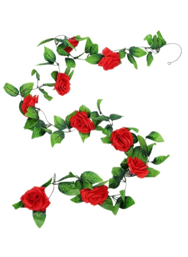 نيبمينينت زهور صناعية معلقة أحمر / أخضر 245سم - Image 1