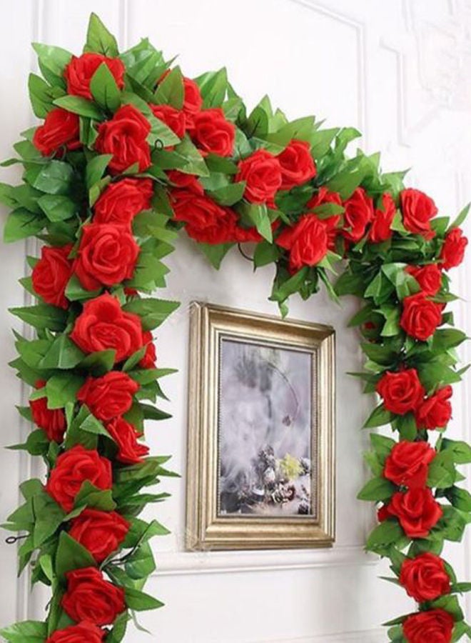 نيبمينينت زهور صناعية معلقة أحمر / أخضر 245سم - Image 2